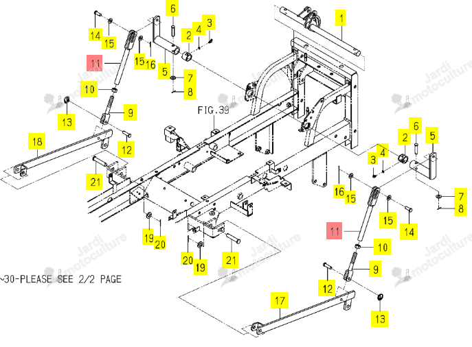 Lien Supérieur Iseki 1728-553-510-10