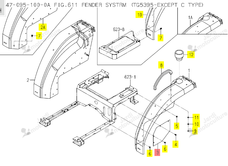 Couvercle Iseki 1729-606-001-10