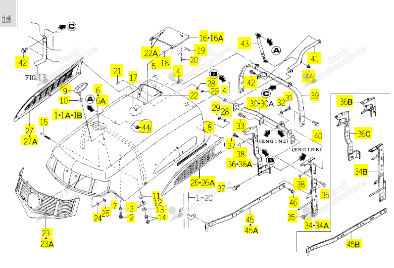 Support de Châssis Iseki 1729-601-300-10