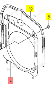 Volute de Radiateur Iseki 1729-102-009-10