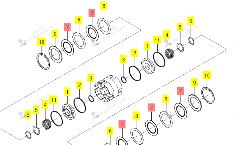 Plateau Friction Embrayage 4WD Iseki 1729-218-318-00