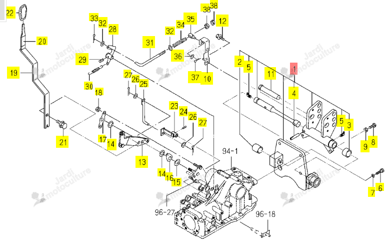 Attache de Relevage Iseki 1622-535-300-10