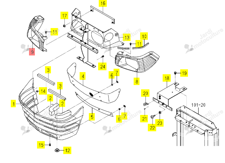 Cache Droit Iseki 1746-602-003-10