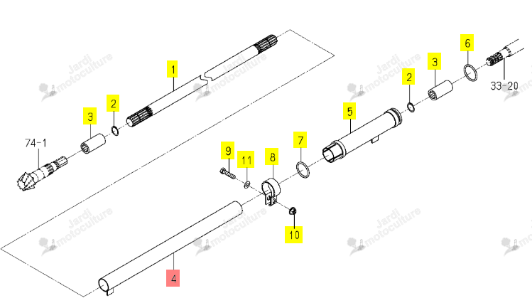 Tube/Fourreau Iseki 1654-431-200-20