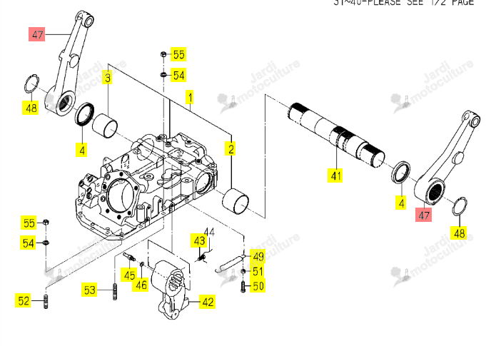 Bras de Relevage Iseki 1656-501-004-00