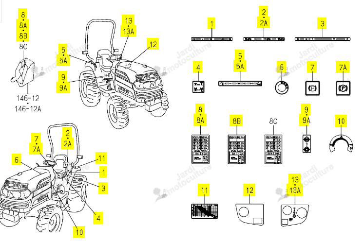 Autocollant ISEKI 1772-902-052-10