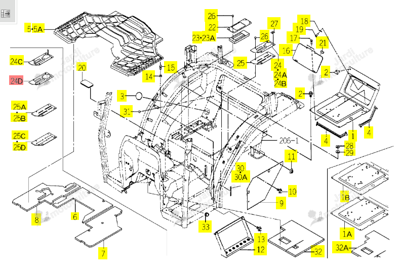 Platine de Commandes Iseki 1747-631-001-00