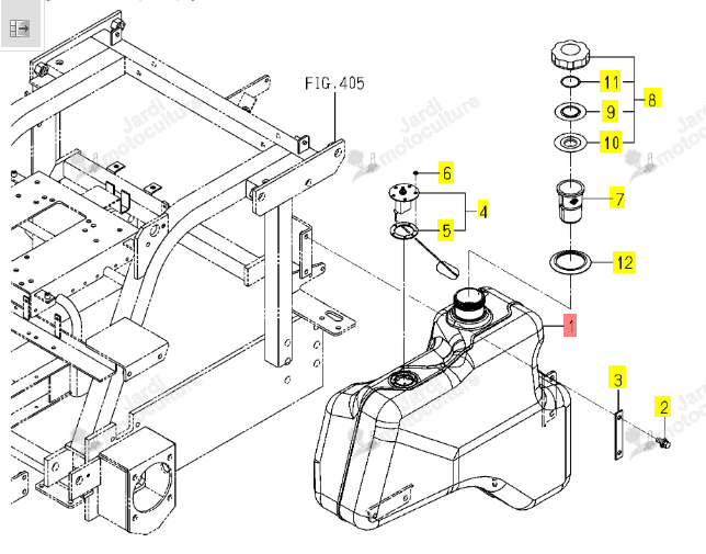 Réservoir Carburant ISEKI 1809-111-001-00