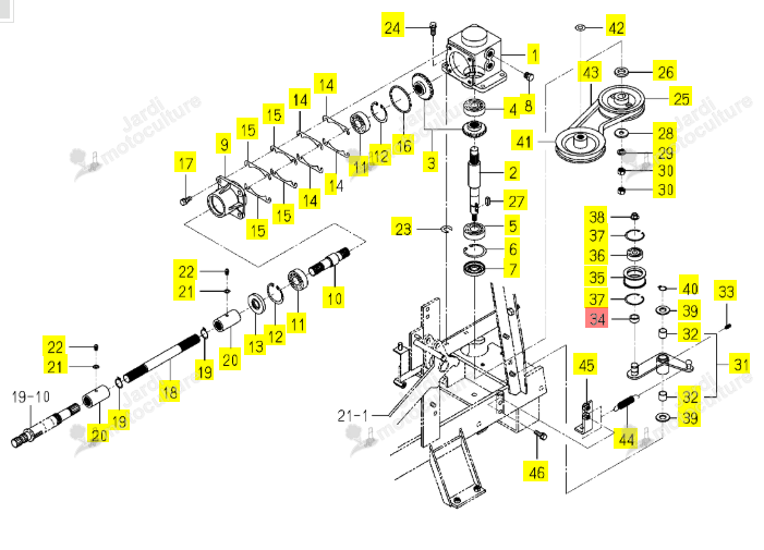 Entretoise 15x20x09 Iseki 1782-122-052-00