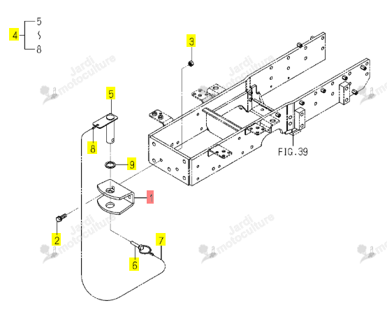 Platine Attelage Iseki 1776-411-002-00