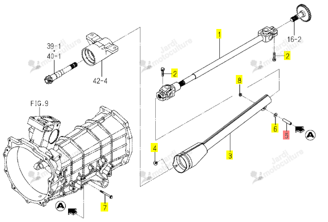 Entretoise 7X11X45 Iseki 1776-431-002-00