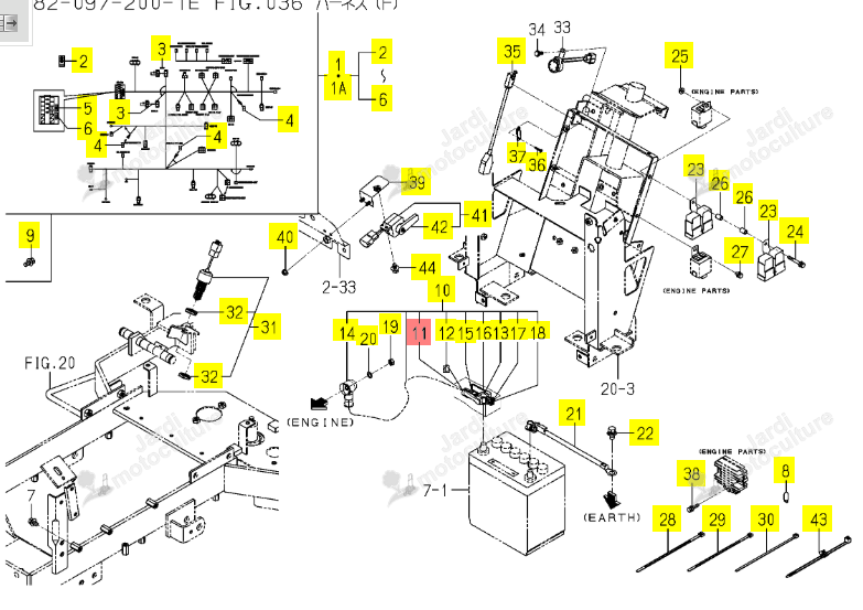 Capot Batterie ISEKI 1782-690-252-00