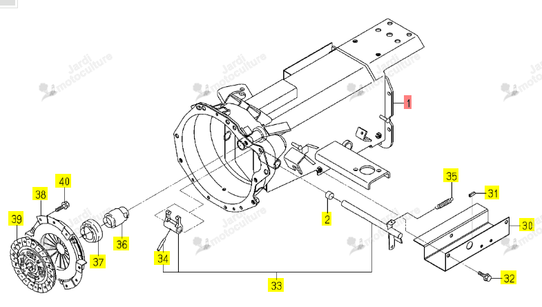 Carter Embrayage HST Iseki 1774-120-700-60