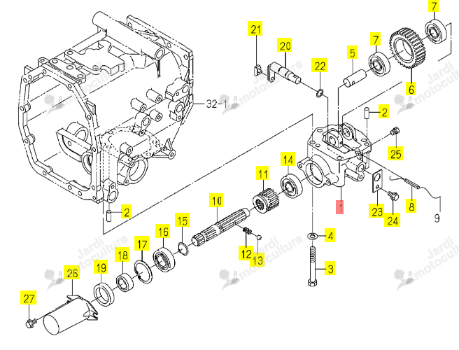 CARTE PTO VENTRAL ISEKI 1774-255-001-20