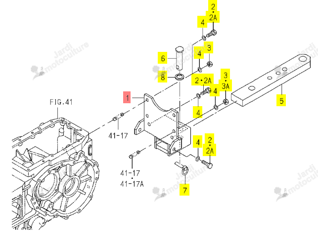 Support Barre de Traction Iseki 1773-521-210-20