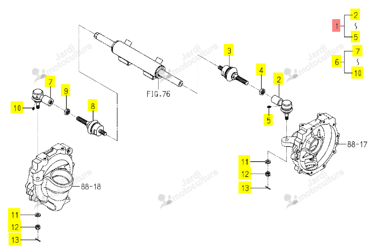 Set de Rotules Gauche Iseki 1773-436-310-00