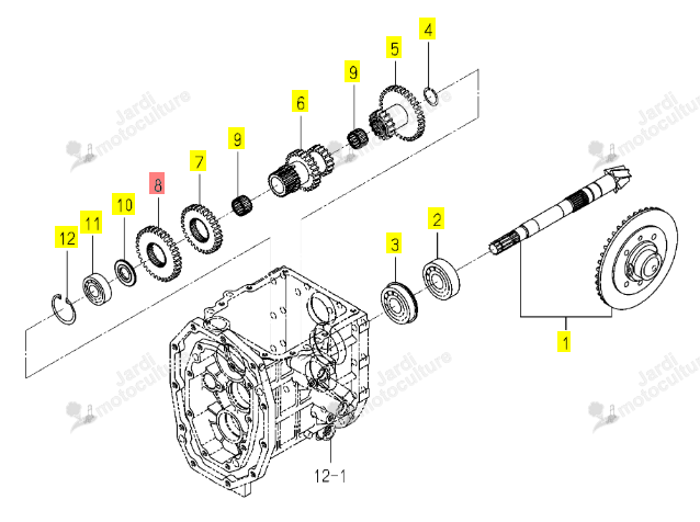 Couronne Dentée 33D Iseki 1776-203-004-00