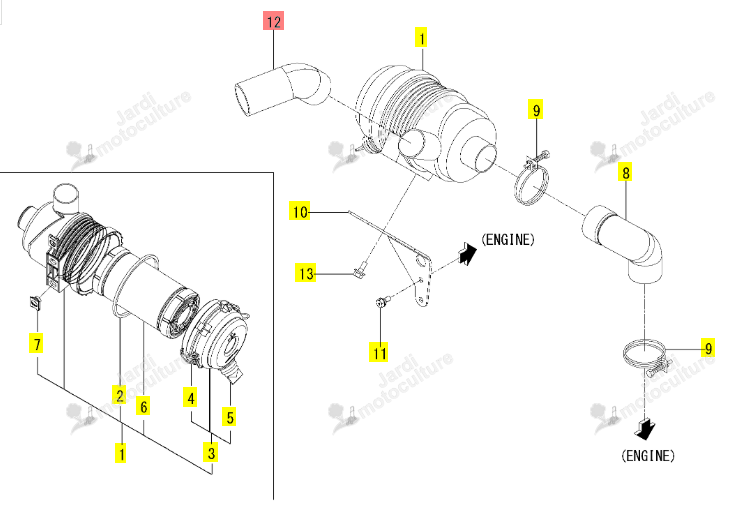 Durite Air Iseki 1776-104-003-00
