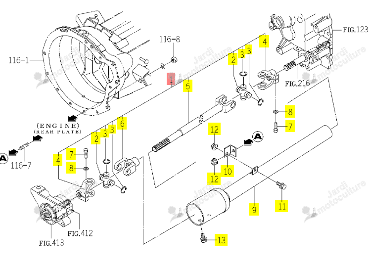 Cardan 4WD Iseki 1774-431-200-00