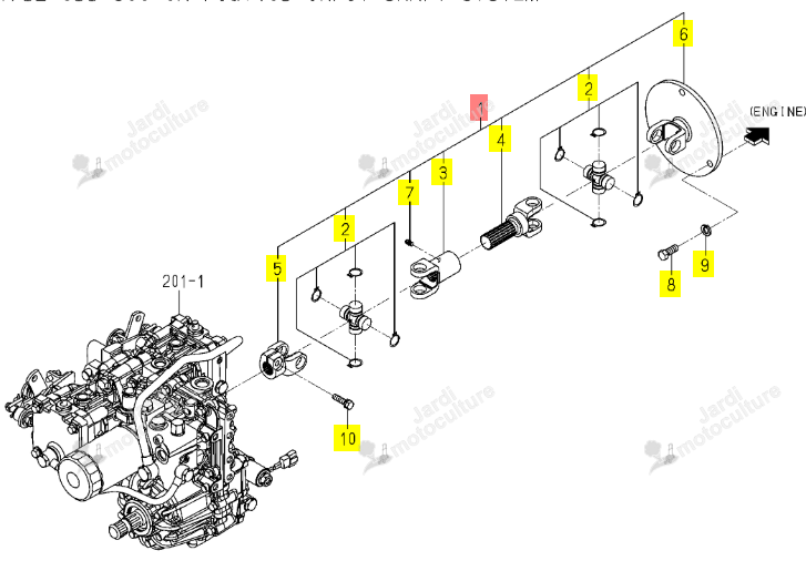 Cardan Complet Iseki 1752-120-200-00