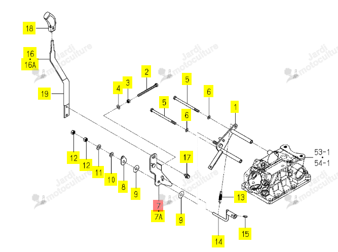 Bras Commande Relevage Iseki 1750-505-310-00