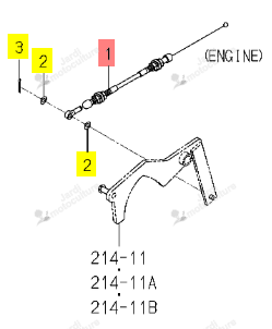 Câble d'accélérateur ISEKI 1770-118-200-00
