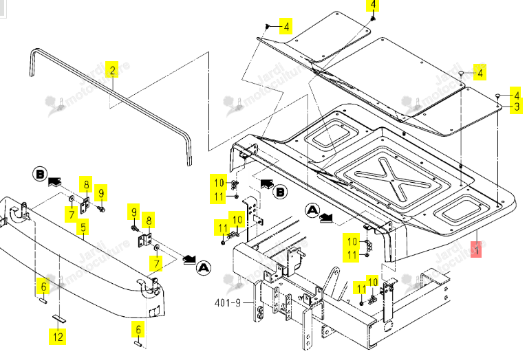 Plateforme Iseki 1752-630-210-00