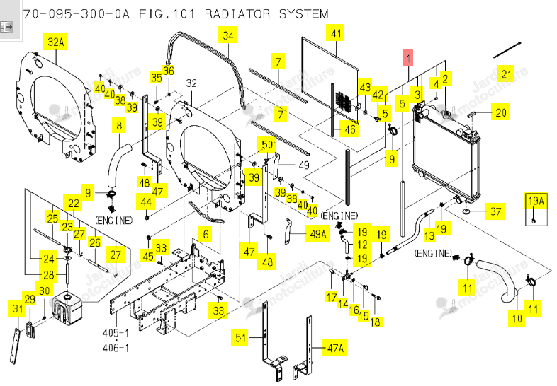 Radiateur Iseki 1770-102-200-00