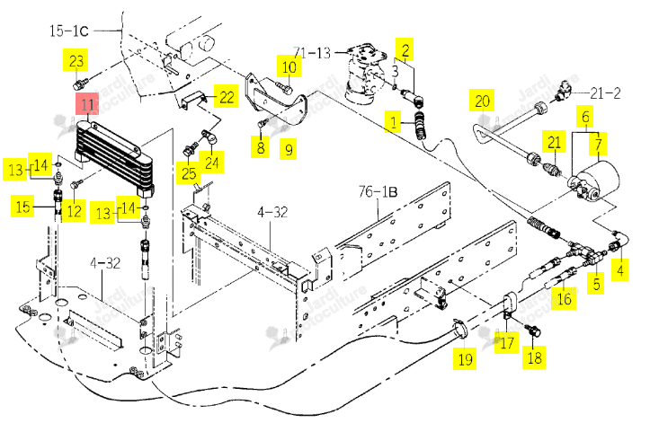 Radiateur d'huile Iseki 1763-458-500-00