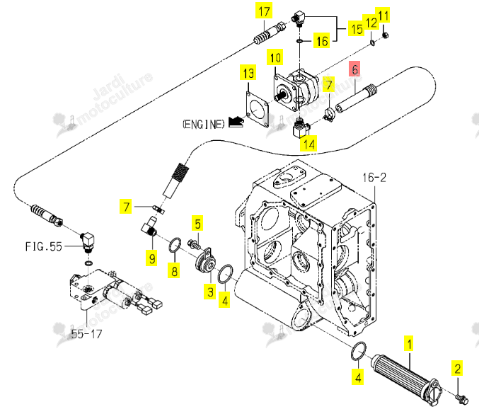 Durite Iseki 1752-508-005-00