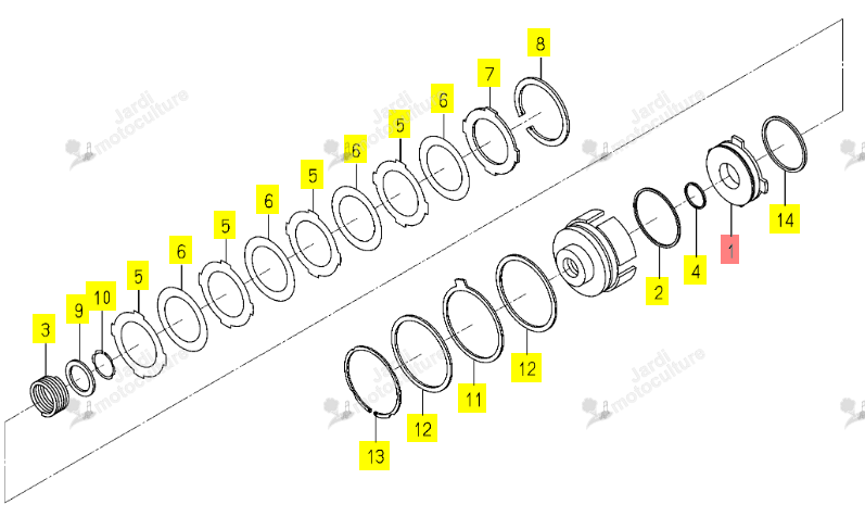 Piston Embrayage PTO Iseki 1770-244-202-00
