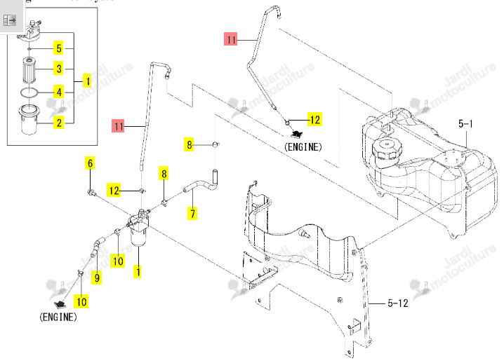 Durite 500 Iseki 1776-105-001-00