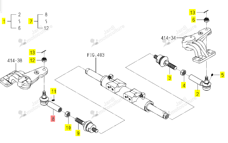 Rotule de Liaison Droite Iseki 1800-436-280-00