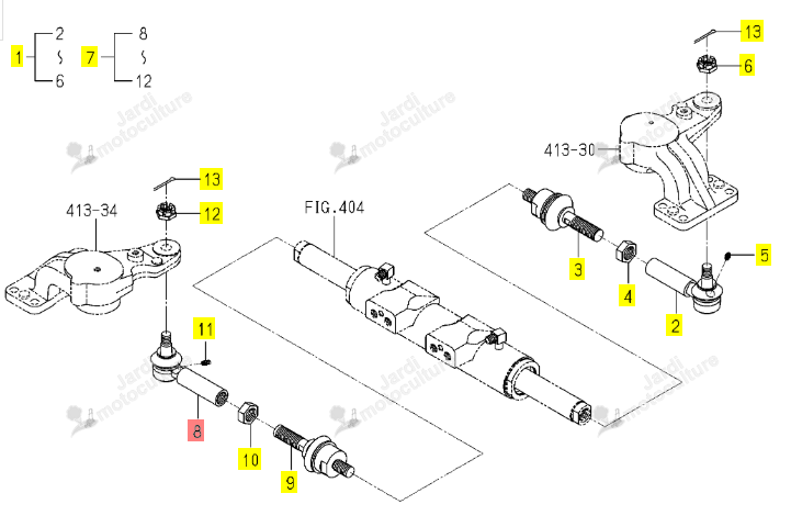 Rotule de Liaison Droite Iseki 1800-436-240-00