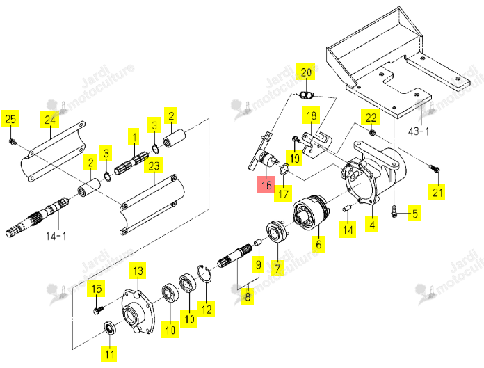 Bras Commande 4WD Iseki 1771-431-230-00