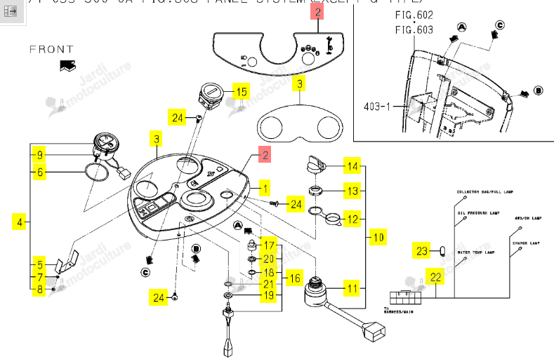Autocollant Inter3 Iseki 1771-670-201-00