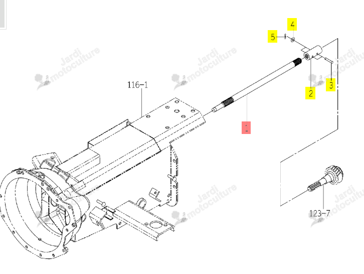 Arbre de Transmission Iseki 1774-120-001-00