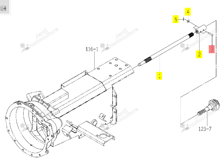 Goupille 06x33 Iseki 1774-125-001-00