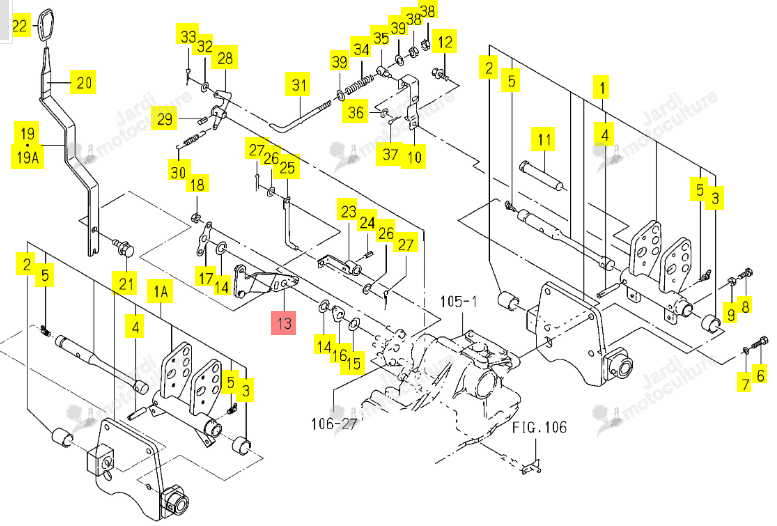 Bras de Traction Iseki 1772-506-210-10
