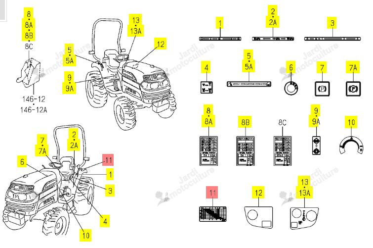 Autocollant Iseki 1772-902-008-00