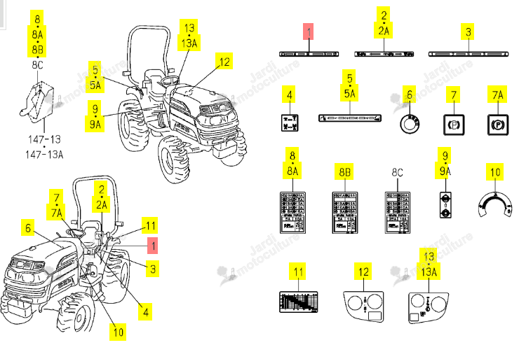 Autocollant Iseki 1772-902-021-00