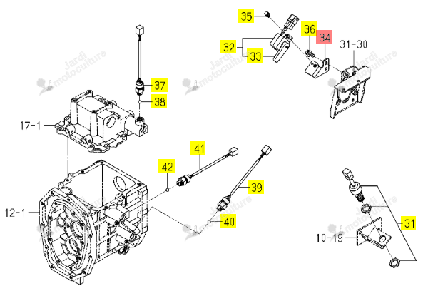 Support Contacteur Relevage Iseki 1776-312-530-00