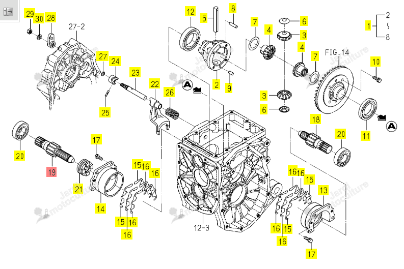 Pignon Droit 11D Iseki 1776-304-002-10