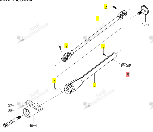 Patte Fixation Cardan 4WD Iseki 1776-431-710-10