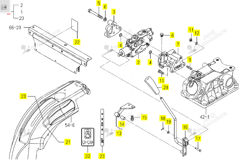 Set Distributeur Auxiliaire Iseki 1776-507-910-50