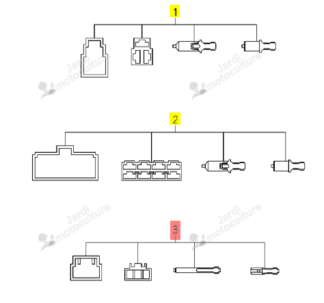 Kit Connecteurs PA-3P-M-F Iseki 1776-690-920-00