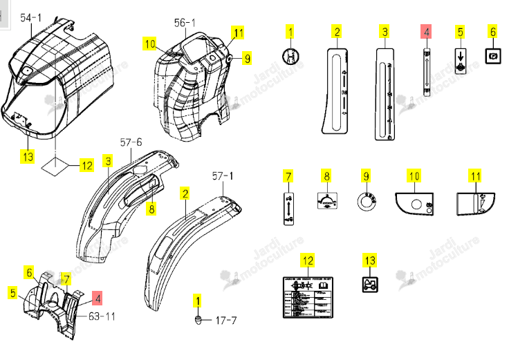ETIQUETTE CDE PTO ISEKI 1776-902-014-10
