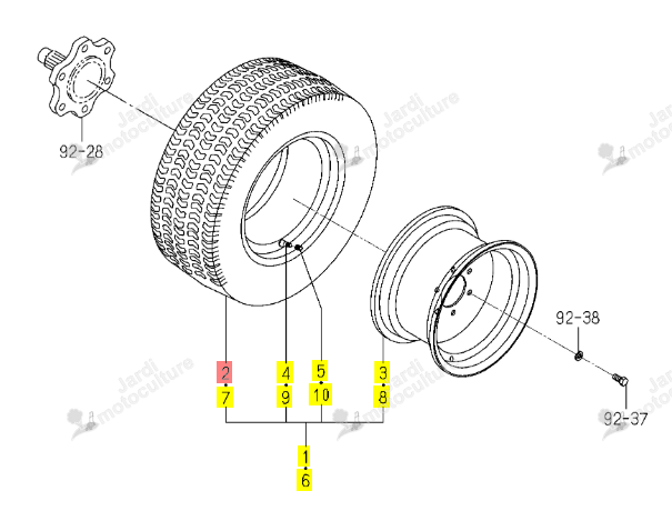 PNEU 22X8.50-12 ISEKI 1770-437-311-10