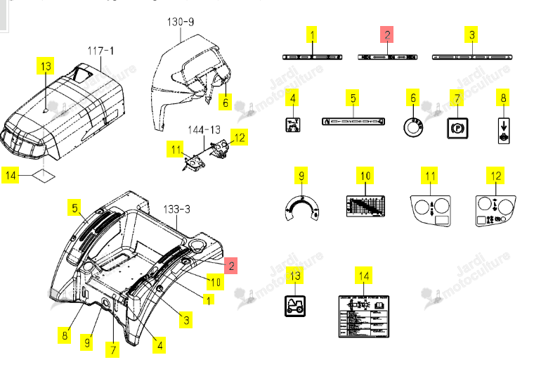 Autocollant Iseki 1772-902-079-00