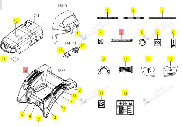 Autocollant Iseki 1772-902-081-00